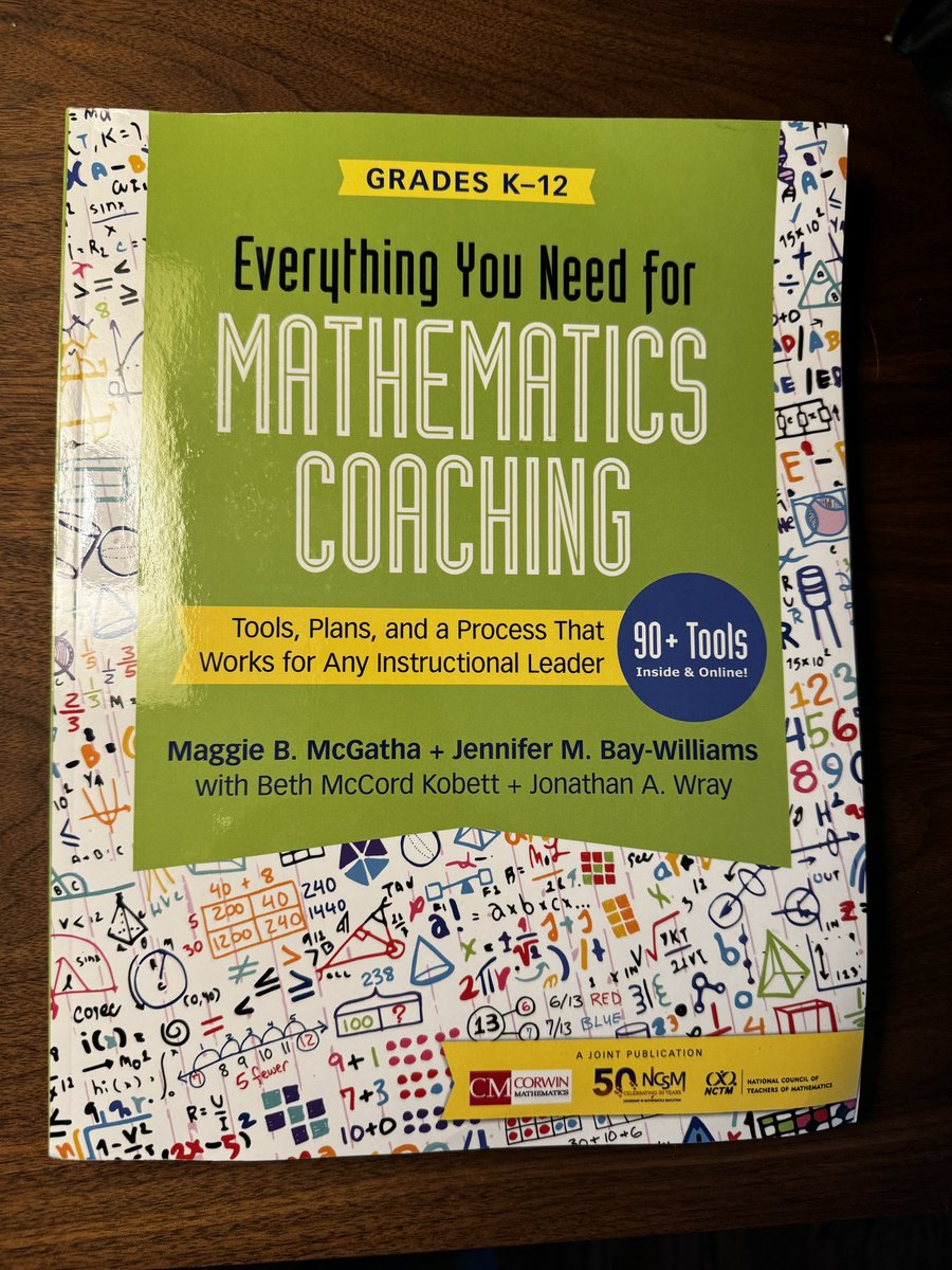 New book! Excited to dig in!
#MathCoach #NavigatingChallengingConversations 
@JBayWilliams @LooneyMath