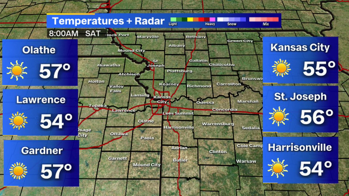 Here are the latest weather conditions around #KC #mowx #kswx #kcwx #fox4kc