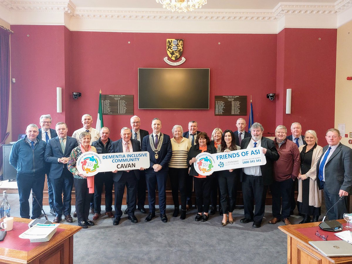 Our Chair, Carole Beattie, spoke at the April County Council meeting on our Dementia Inclusive Communities initiative, at the invitation of @CllrAineSmith. Thank you, Cathaorleach Cllr Philip Brady for putting forward a motion to unanimously back this initiative.