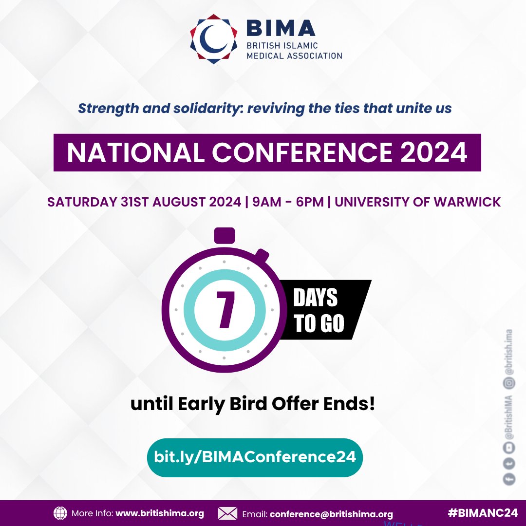 ⚠️ 7 DAYS TO GO!!! ⚠️ We’re now counting down on early bird sales which end on the 20th of April. More speakers to be announced soon! 👀 Don’t wait to get your tickets 👉 buytickets.at/britishima/107…