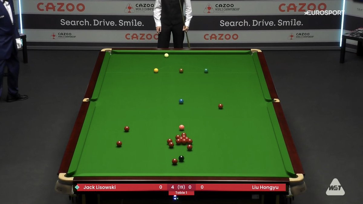 This is mental: take a look at Jack Lisowski’s first three break offs today! It could be the same screenshot it it was not for the score… #147sf #WorldChampionship