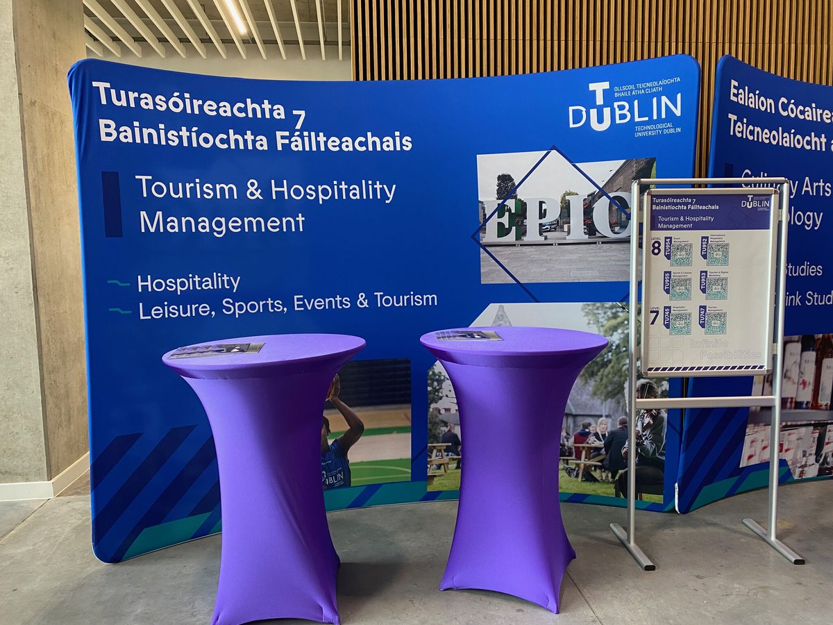 Best of luck to all at the #TUDublin Open Day today. Hope we get lots of future hoteliers, event managers, tourism managers, leisure managers, revenue managers visiting the stand in #Grangegorman #HospitalityCareers #HugePotential