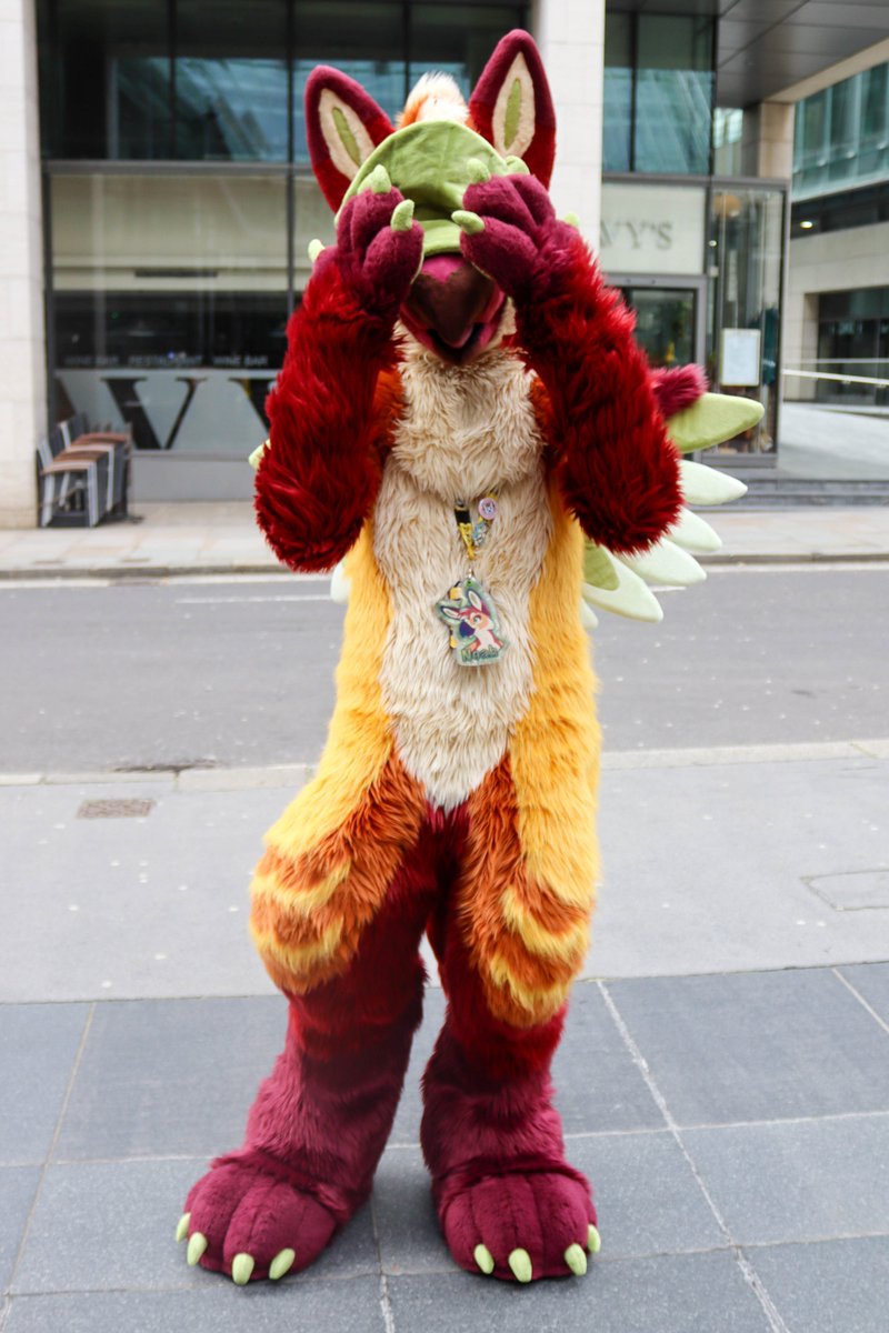 ... 98 ... 99 ... 100!

Ready or not, here I come!

📸: <a href="/pacerfur/">Pacer</a> 
#fursuit #furry #hideandseek