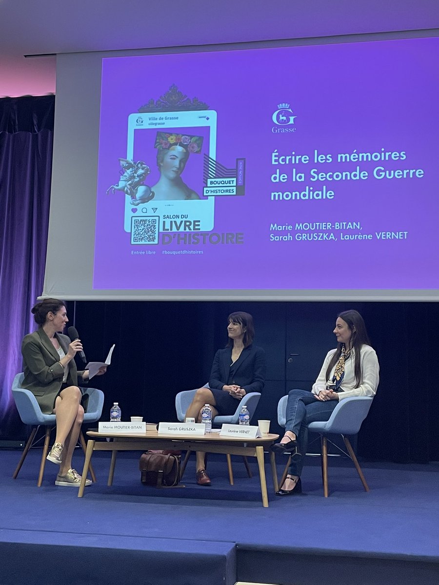 Au salon du livre d’histoire de la <a href="/villedegrasse/">Ville de Grasse</a>, <a href="/MarieMoutier/">Marie Moutier-Bitan</a> ouvre la série des tables rondes ✨ 
Nos auteurs sont en dédicace tout le week end : <a href="/BerlyCecile/">BERLY Cécile</a>, <a href="/dchanteranne/">David Chanteranne</a>, @BalouzatLoubet, Vincent Haegele, <a href="/Eric_Anceau/">Eric Anceau</a>, <a href="/MarieMoutier/">Marie Moutier-Bitan</a> notamment ! 📚