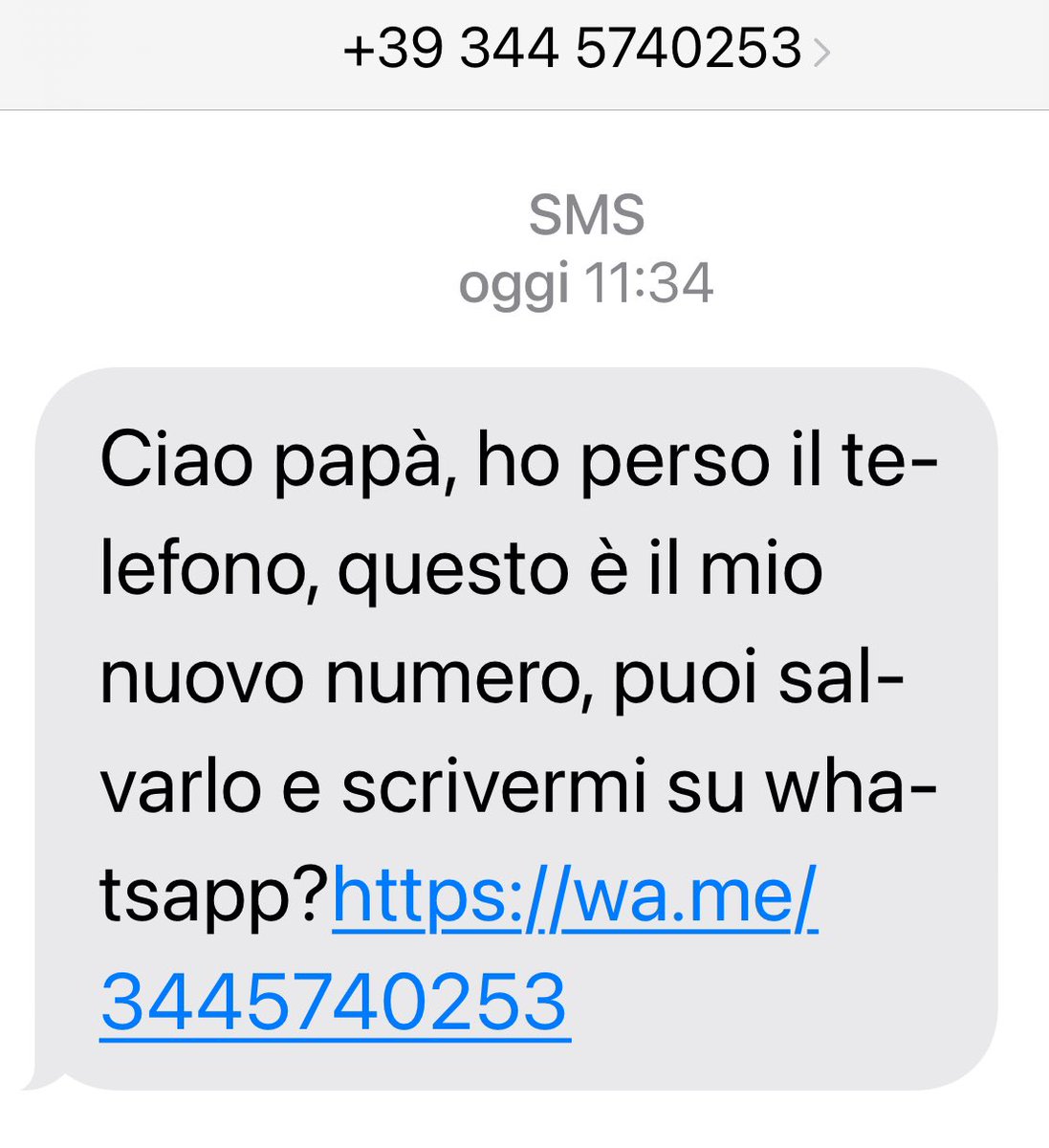 Ecco un tentativo di truffa. Mai rispondere!