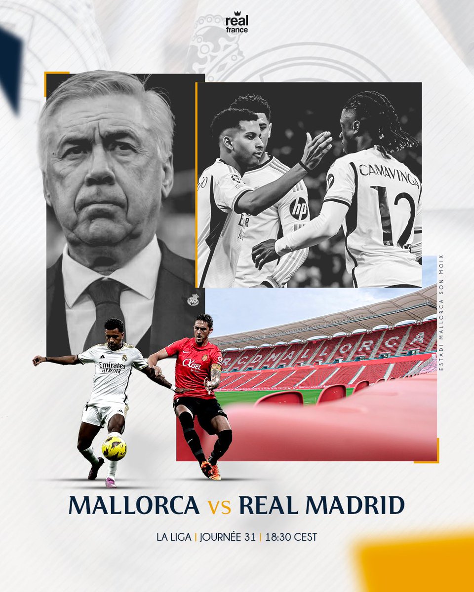 𝗝𝗢𝗨𝗥 𝗗𝗘 𝗠𝗔𝗧𝗖𝗛

🆚 <a href="/RCD_Mallorca/">RCD Mallorca</a> 
⏰ 18:30 CEST
🧮 La Liga

Votre pronostic pour cette rencontre ? 👀