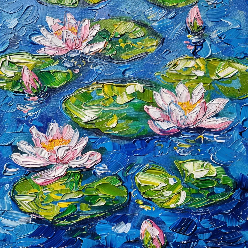 ®️💙 BlackCanvas Gallery Vincent van Gogh 💙®️

Water flower that has the most beautiful flower 😉

#objktcom #AIArtwork #aiartcommunity #AIArtGallery #tezos #PromptShare #NFTGiveaway #NFTCommunity #nft #Giveaway #midjourneyV6 #midjourneyartwork