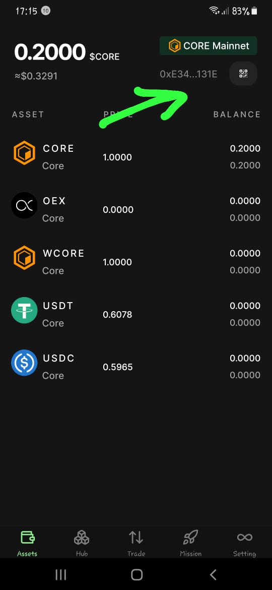veivei0507's tweet photo. @corechaincrypto can i use this address ? https://t.co/1Fp0OS9H6W