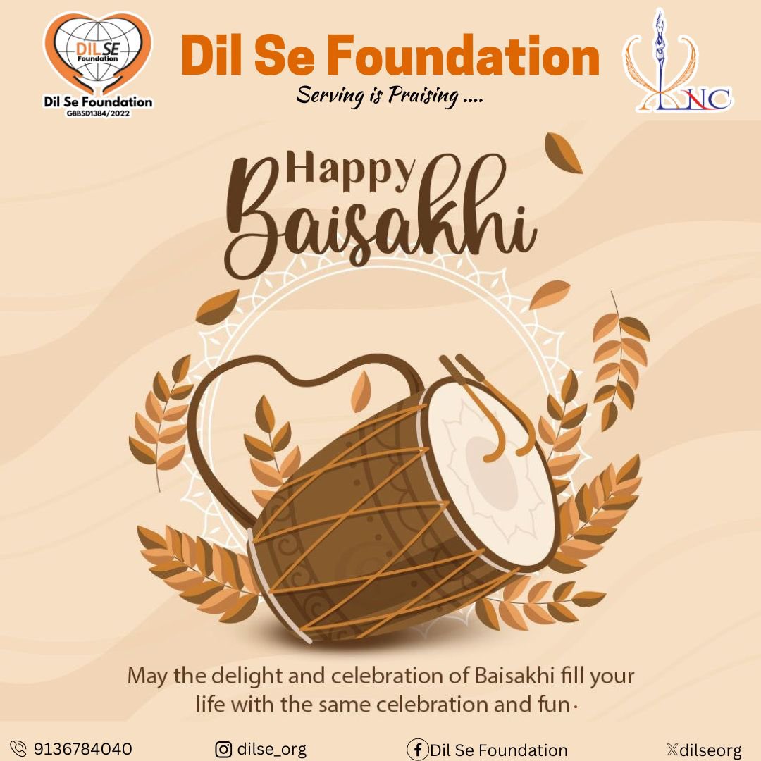 Harvesting joy and celebrating new beginnings🌾 Happy Baisakhi 🙏🏻 #baisakhifestival #baisakhicelebration #dilsefoundation #servingispraising #india #indianfestival #harvesting #festivalseason