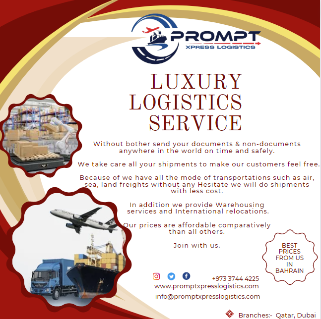Prompt Xpress Logistics meet your Luxury Logistics Partner today.