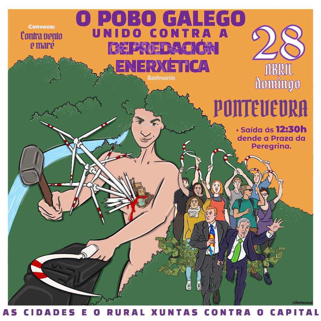 foipolovento's tweet photo. 🎶✊🏾Hoje a partires das 21h. no @apedreira_cs #PONTEVEDRA nova cita ca troula combativa de #AsCidadesEoRuralJuntasContraOCapital
🎛️Concerto previo á V manifestaçom #OPovoGalegoUnidoContraADepredaçomEnergética do #Domingo28A
#CosSeusMuínhosFarémonosFoucinhos‼️
#AlegresECombativas https://t.co/ySgGidyPES