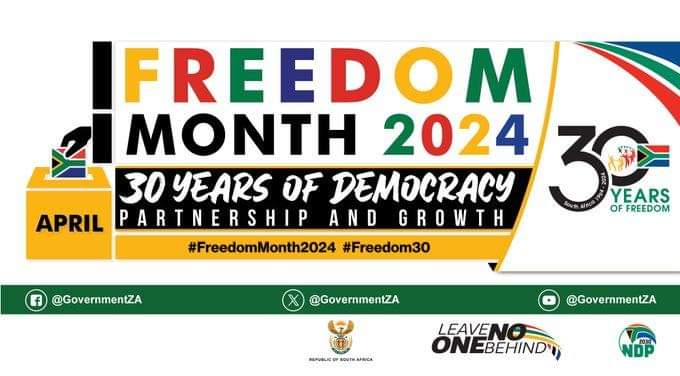 Let us continue to work for freedom from poverty, unemployment, racism, sexism, and other forms of discrimination. As a nation, we are stronger together and have more in common than that which divides us.

 #FreedomMonth #30YearsofFreedom