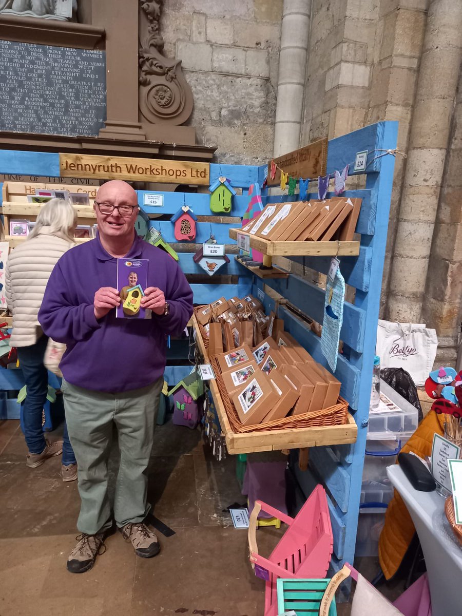 Jonathan is ready to greet lots of lovely customers at @riponcathedral Spring Food, Home and Garden Show 🪴 😊 Pop by, say hello 👋 and check out our fantastic range of handcrafted products!