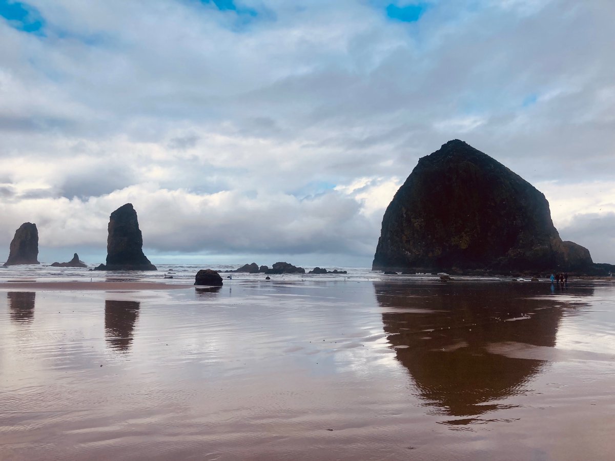Haystack Rock in Oregon reminds me a bit of the Bass Rock in Scotland which makes me want to go read some Evie Wyld.