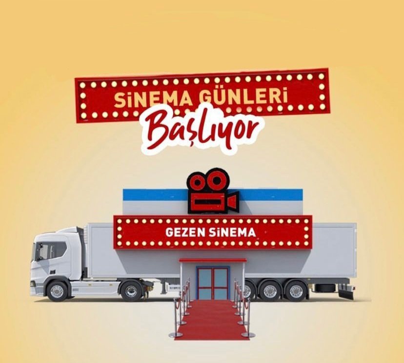 Haydi çocuklar! Eğlence başlasın! Gezen Sinema Tırı bu hafta Yüreğir'de! 🎸 17.30 Konser 📽 19.00 Açık Hava Sineması 👉13 Nisan Cumartesi / Ertuğrul Gazi Spor Kompleksi önü 👉14 Nisan Pazar / Yüreğir Millet Bahçesi