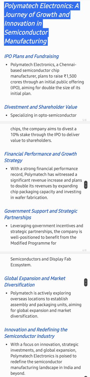 ajitf's tweet photo. Polymatech Electronics plans to raise ₹1,500 crores through an IPO, aiming to divest a 10% stake to deliver value to shareholders.
@Polymatech
#optosemiconductor
#semiconductors
https://t.co/QqbO6Iua1O https://t.co/CcgMhMy8Td