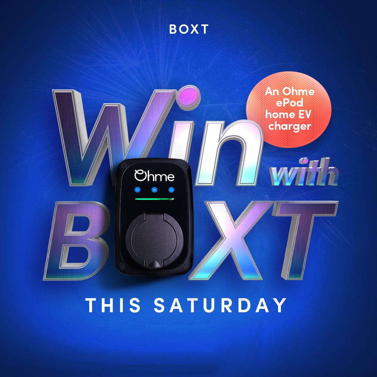 Tune in to ITV from 7pm tonight to see BOXT on the finale of Saturday Night Takeaway! To celebrate, we're giving one follower an EV charger fully installed by BOXT. To be in with a chance of winning, like and share this post, follow us, and tag us with @weareboxt when you see us