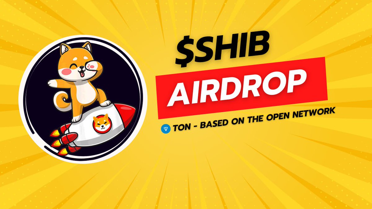 AirDrop @Shib TON 🪩
1. Subscribe to our twitter 
2. Retweet this post 
3. Go to our Telegram t.me/shibainu_ton_o… and subscribe