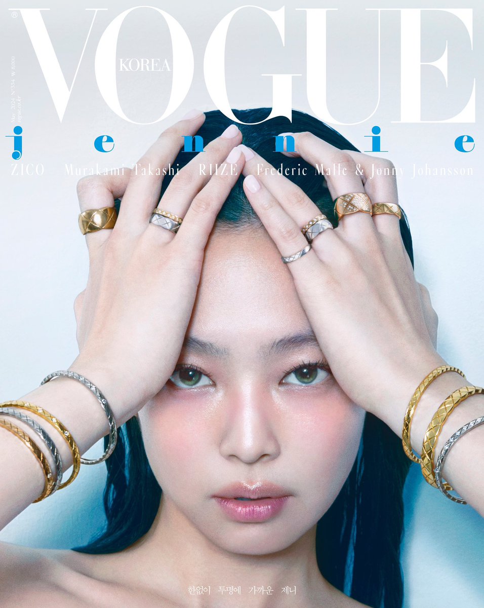 oh the face card, jennie by hee june kim for vogue korea may 2024