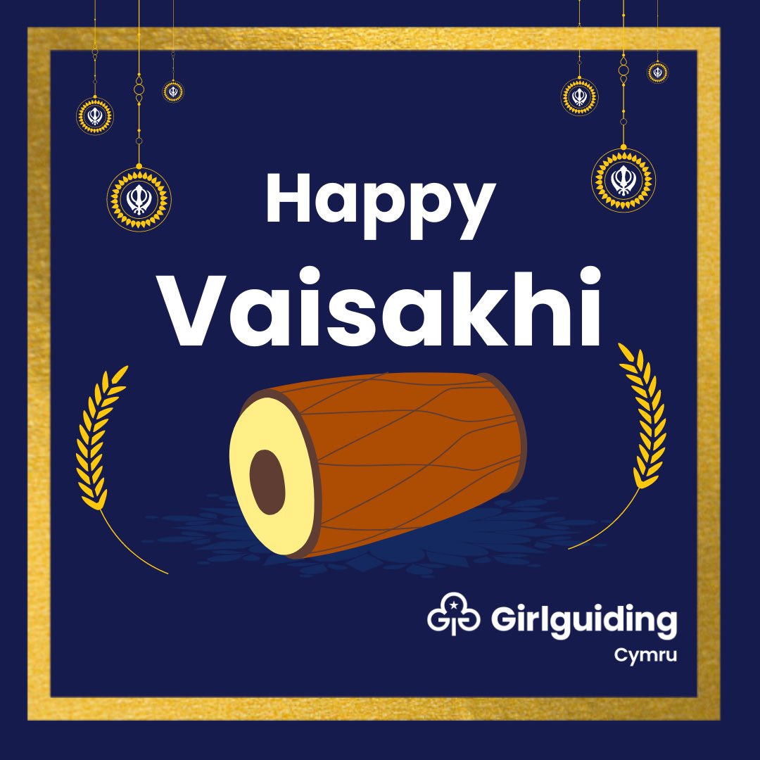 🪘Happy Vaisakhi to all our amazing Girlguiding Cymru members celebrating today. Wishing you joy, prosperity, and lots of love on this special day! #Vaisakhi #GirlguidingCymru