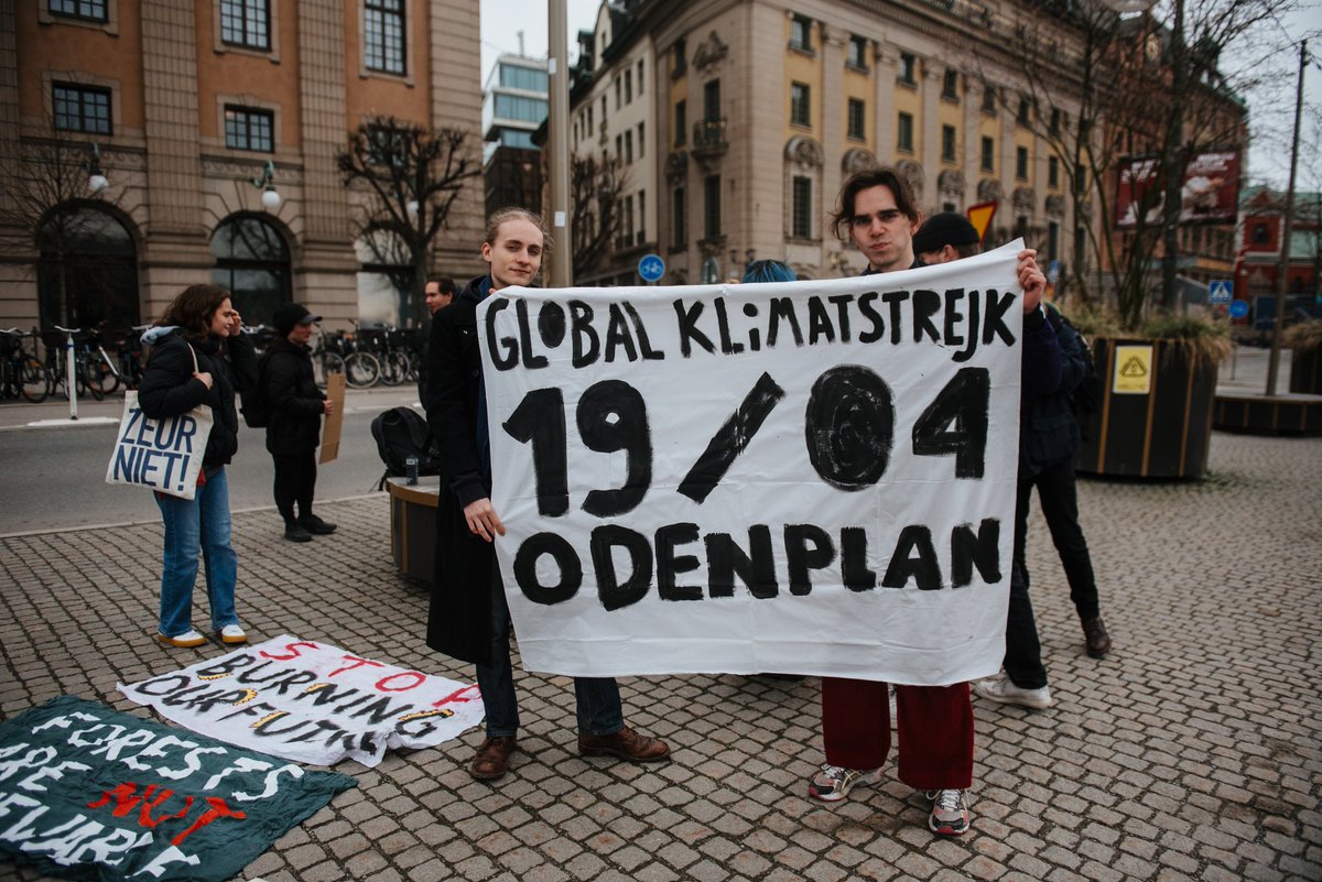 Climate strike week 295. Less than a week left until the global climate strike on April 19th! We meet on Odenplan 10am for a march followed by a stage program with speeches and music. Spread the word to everyone you know! #FridaysForFuture #climatejusticenow #ClimateStrike