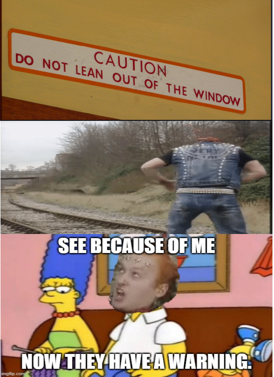 rik_ade's tweet photo. Bit of a shitposting meme but thought I'd merge The Young Ones using a Simpsons reference. https://t.co/aI57aGsAG0