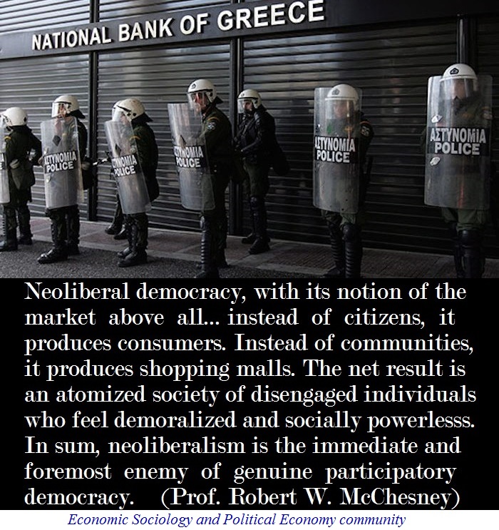 Where did it go wrong or how
neoliberalism turned to neoliberal fascism to neofascism in over little more than two decades?How are we going to put an end to the threatening development in which NGO's,multinationals and companies like BlackRock and Vanguard rule our governments?