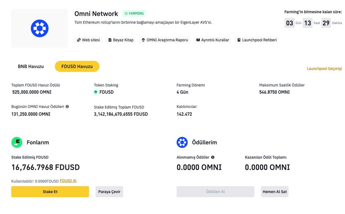 Binance'ın 52. Launchpool projesi ✑ @OmniFDN Projenin amacı: ✨Mevcuttaki tüm rollup'ları re-staking teknolojisini kullanarak güvenli bir şekilde birbirine bağlamayı hedefleyen bir L1 blockchain projesi ✨Launchpool Detayları: ▸Toplam $OMNI arzı: 100M ▸Launch…