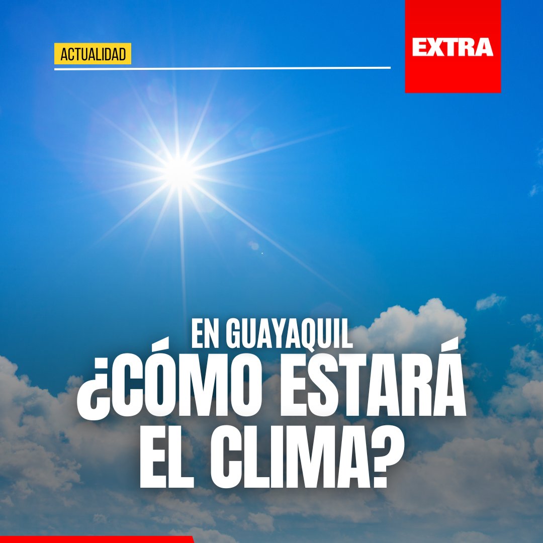 ¿Tienes planeado salir a la calle este 13 de abril? ¡Revisa antes cómo estará el clima en Guayaquil! Y que no te coja desprevenido. 😎 Míralo acá 👉ow.ly/TBMM50RfuWC
