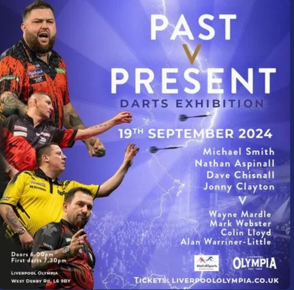 Come and watch 3 of the worlds best + me and 4 of the greatest players to have played the game. Everyone a champion in there own right and set to be a great night. Past V Present 19th September Liverpool Venue: Liverpool olympia eventim-light.com/uk/a/63cad9717…