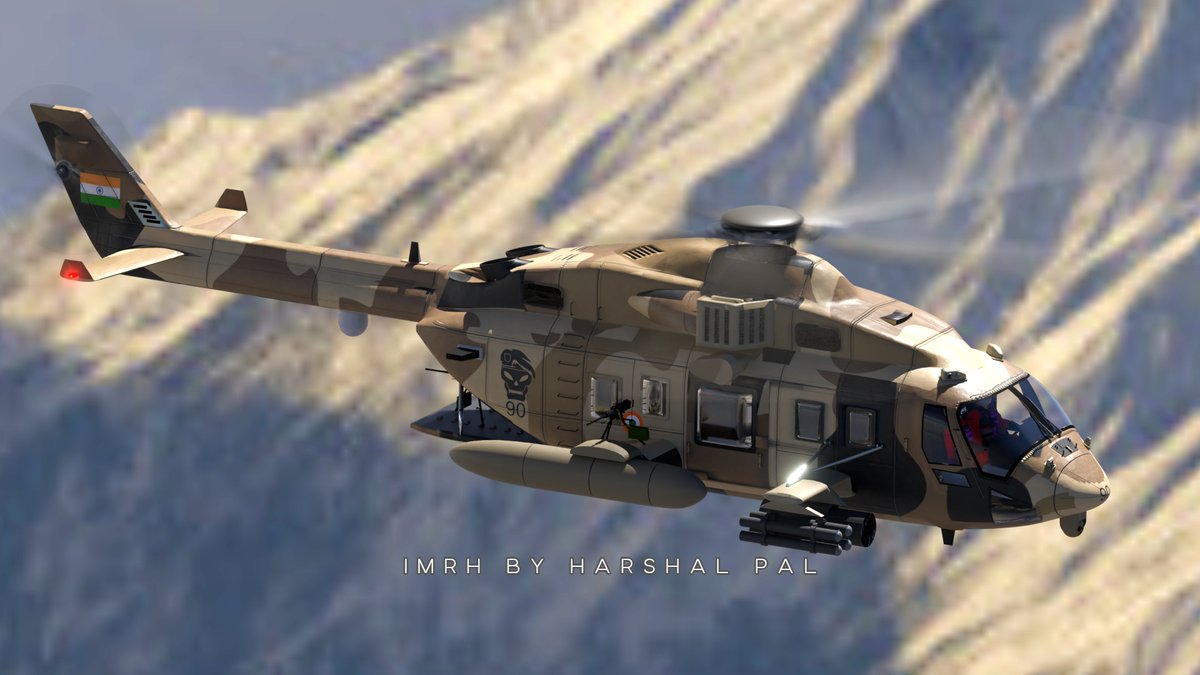 HarshalPal5's tweet photo. Finally done with armed-IMRH in desert camo for the Army.
Armaments to be guessed by the viewers 😉
An HD video can be viewed here: https://t.co/dMJPvV5kMa

Comment-section open for views/suggestions/grievances, etc.

@adgpi @HALHQBLR @IAF_MCC @indiannavy https://t.co/Ore8Mugkng