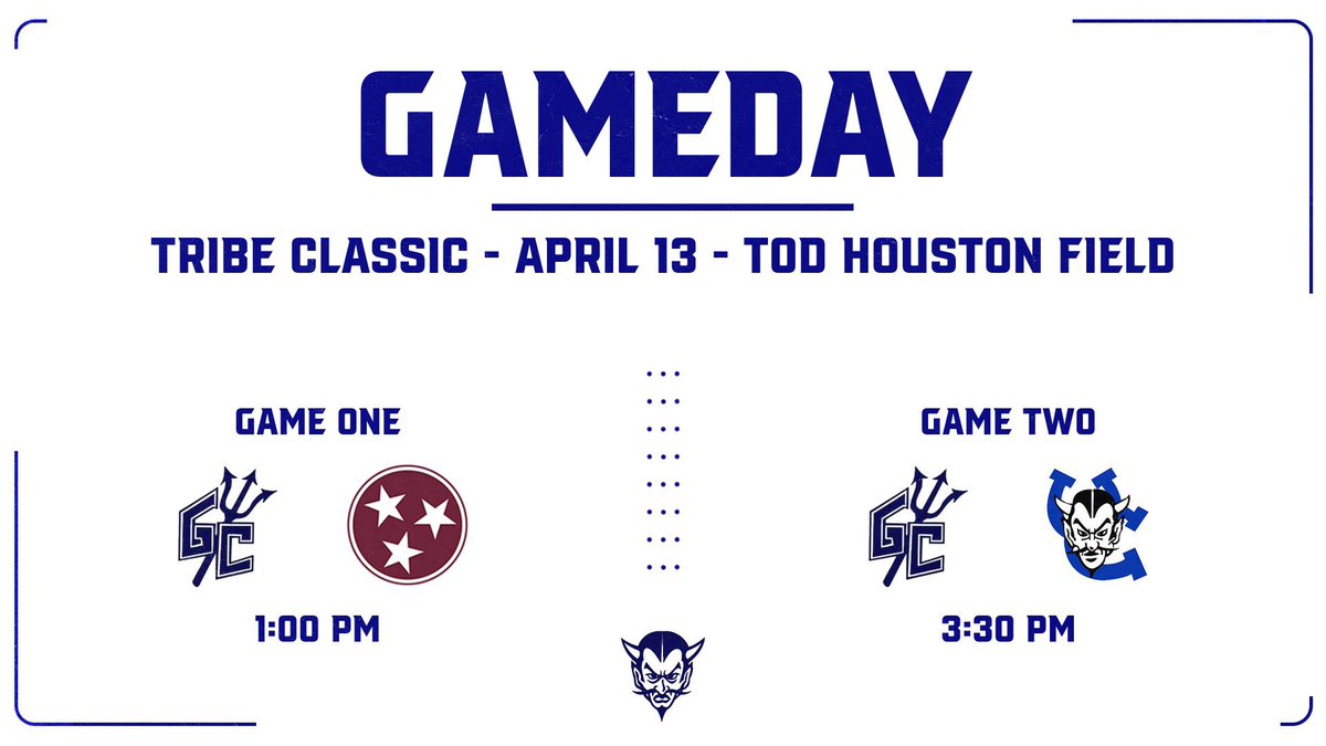 ⚾️ 𝘽𝙡𝙪𝙚 𝘿𝙚𝙫𝙞𝙡 𝙂𝙖𝙢𝙚𝙙𝙖𝙮 ⚾️ We have yet another schedule change as we look to close out the Tribe Classic in style! 🎟️ Tribe Classic 🆚 Tennessee High | Unicoi County 🕒 1:00 PM | 3:30 PM 📍 Bristol, TN 🏟️ Tod Houston Field 💼 Branded #PFYB