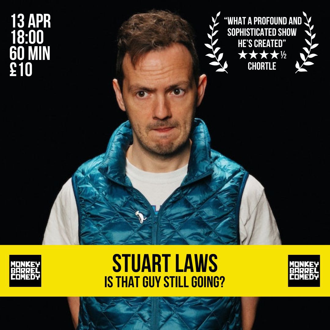 ✨ TONIGHT ✨ Wily trickster and expert jokesmith @thisstuartlaws joins us on his first UK tour! “Laws uses his unique comic mind to keep us laughing...' - ★★★★½ - Chortle 🎟️ event.bookitbee.com/46482/stuart-l…