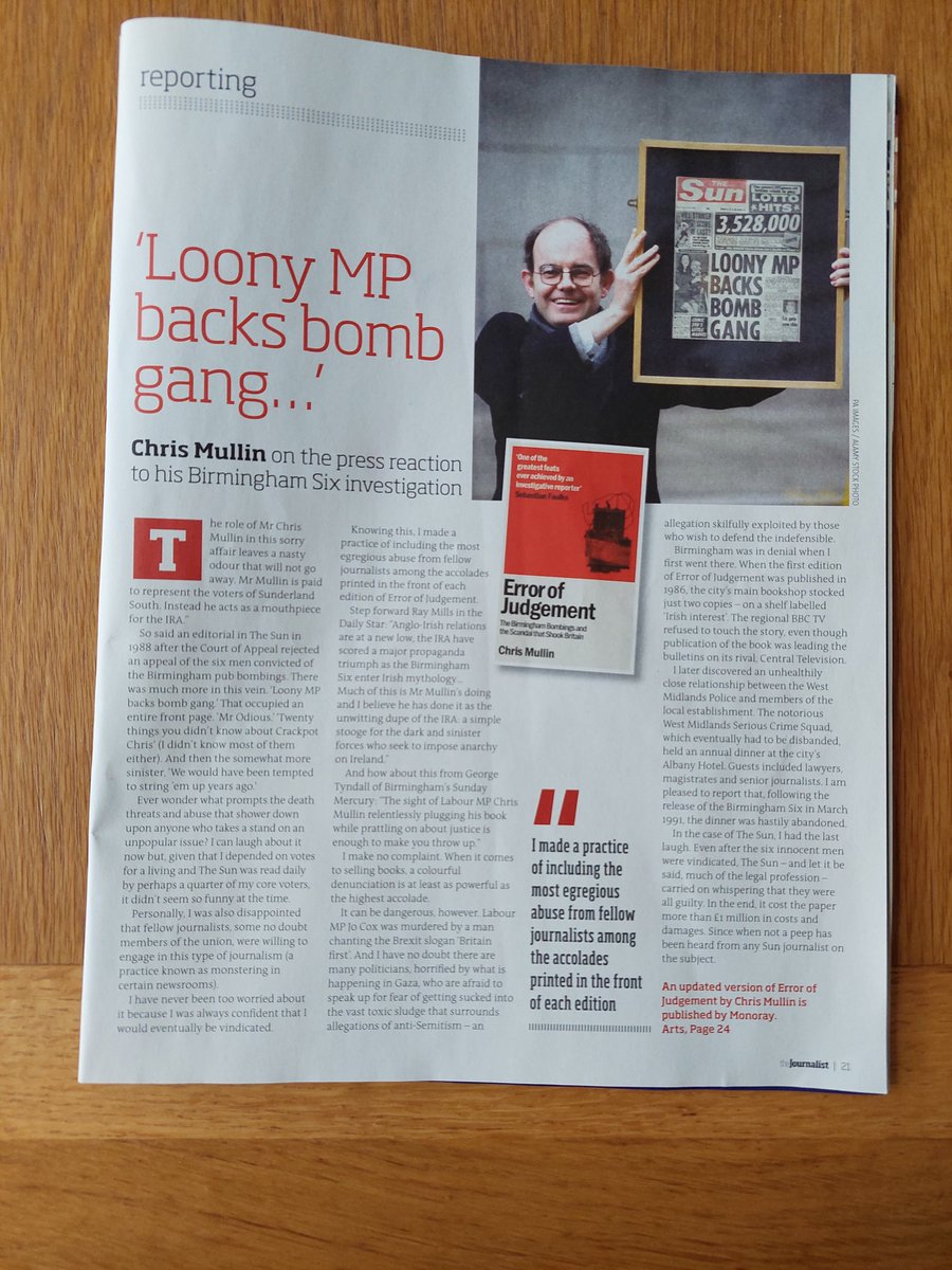My article in the current issue of The Journalist: