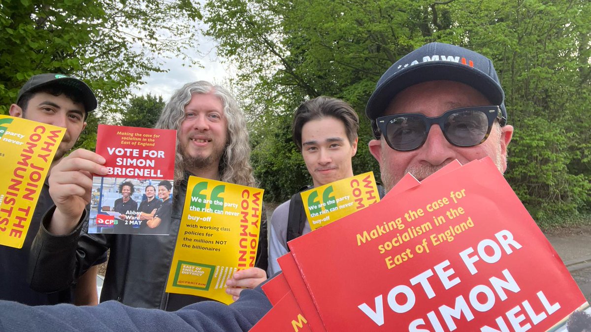 Attention all! Our candidate Simon will be holding a stall in the Abbey Ward tomorrow from 12 - 2pm outside the Spar. Come and meet him, ask your questions, grab a bag of chips afterward! #VoteCommunist on 2nd May in #Cambridge