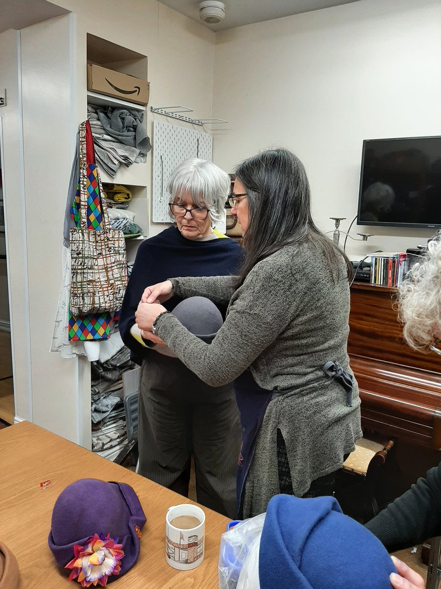 A great Saturday workshop making cloche hats with the amazing Ulka from Fab Hats! We're all about empowering women to come together, chat, laugh, learn new skills and make amazing things @_DavidCatterall @BuryVCFA @BuryCouncil @PaulVittles @jordanlegacyUK