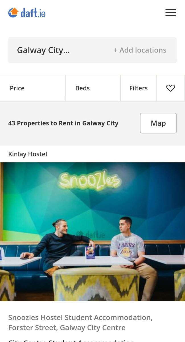 'Over 1,000' AirBnBs available in #Galway. 43 properties to rent. The first of which is a hostel bed! Short-term let regulations must be enforced! #GalwayCityCentral