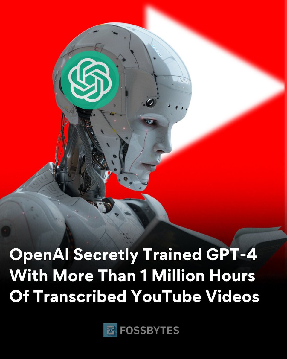 FossbytesUk's tweet image. OpenAI’s recent development, Sora, a text-to-video generator, raised eyebrows when CTO Mira Murati hesitated to confirm whether it was trained on YouTube videos.
#OPENAI
#GROK