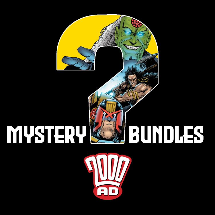 Grab one of the new 2000 AD Mystery Bundles for just £5! With 4 issues of 2000 AD and an issue of the Judge Dredd Megazine, it's the perfect way to dive in and find a new favourite gem from the universes of 2000 AD! What new Thrills will you find? bit.ly/3U6k1I0