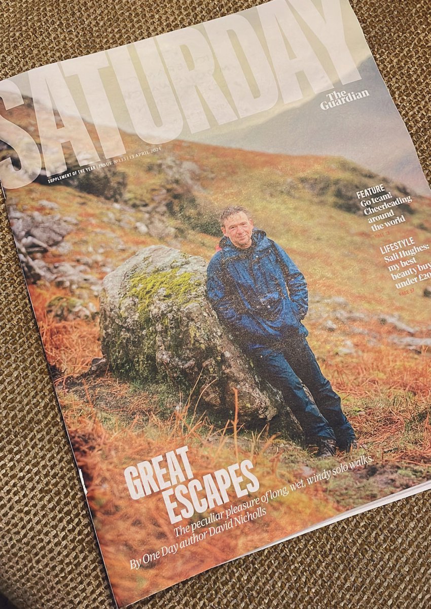 COVER BOY! @DavidNWriter taking over @GdnSaturday with a brilliant, moving piece about walking and his new novel YOU ARE HERE (out in just over a week). Wooohooooo! @SceptreBooks