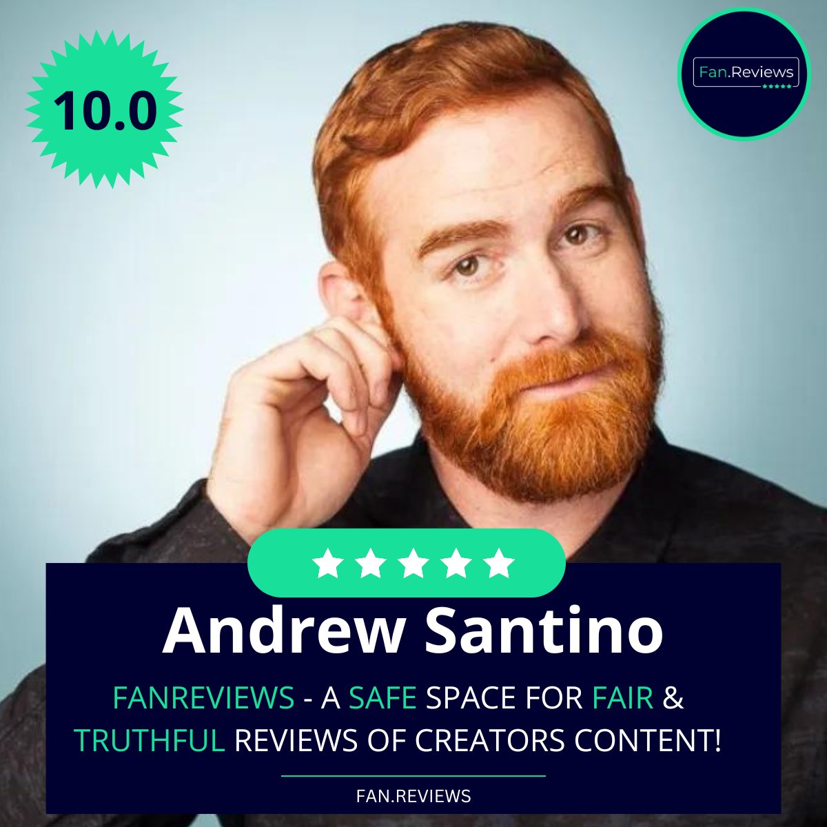 Congratulations to .@CheetoSantino for having a 10.0 rating on FanReviews. Check out the reviews on our site 🎉 FanReviews - A safe space for fair & truthful reviews of Creator content! 💯 Profile link:👉fan.reviews/creator/comedy…