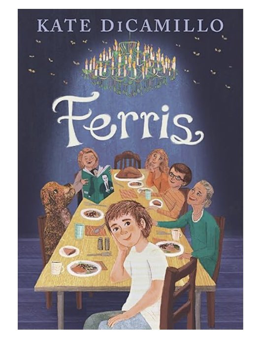 #bookaday Ferris @KateDiCamillo What a great book about Ferris and her very interesting family and friends. Loved how the author works in cool words and their meanings. #ghost