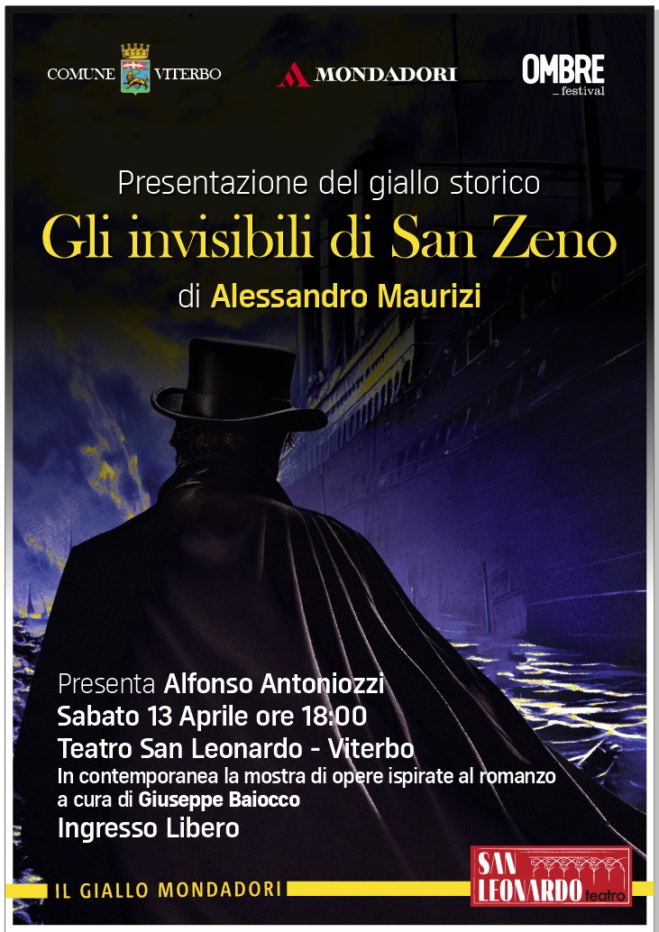 LIBRI – “Gli invisibili di san Zeno”, il  direttore di Ombre Festival,  Alessandro Maurizi, presenta il suo primo  romanzo Mondadori tusciaeventi.it/eventi/libri-g……
<a href="/Mondadori/">Mondadori</a>
<a href="/Bookrep/">Bookrepublic</a>
<a href="/librinews/">Libri News</a>
<a href="/TuttoLibri/">TuttoLibri</a>
<a href="/MondadoriStore/">Mondadori Store</a>