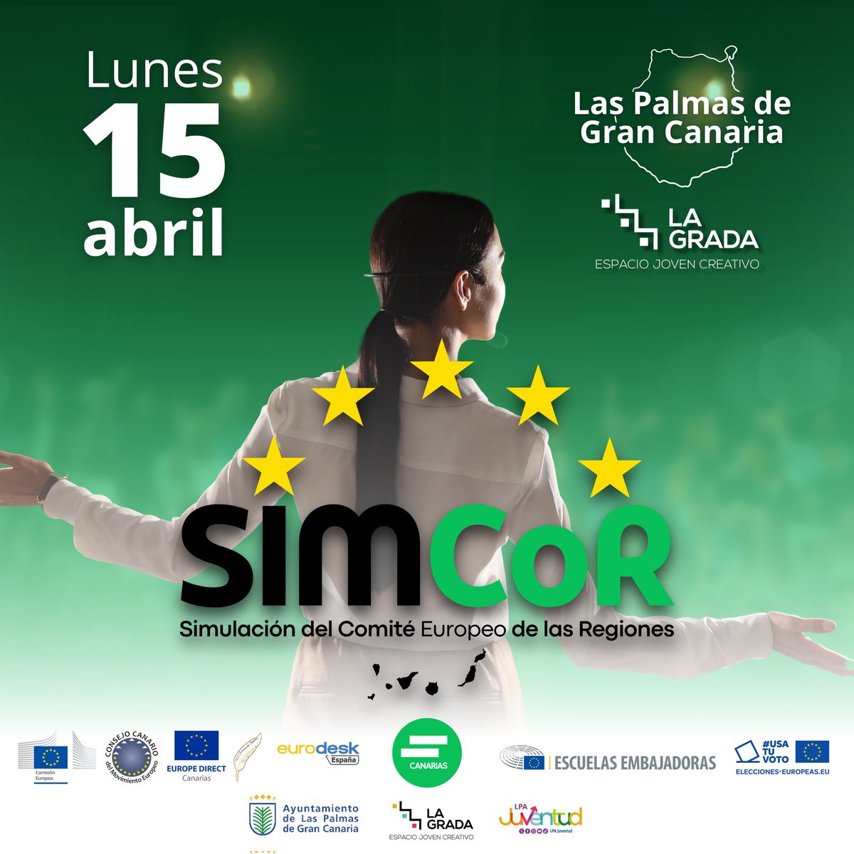 Nos  pondremos en la piel de un miembro del Comité Europeo de Regiones junto con más alumnado de otras EPAS. <a href="/CarolinaDarias/">Carolina Darias</a> harála apertura como miembro titular de CDR.
Coorganizado por <a href="/EUROPEDIRECTLSP/">EUROPEDIRECTCANARIAS</a>,<a href="/jef_canarias/">JEF Canarias</a> @AyuntamientoLPA <a href="/LPAJuventud/">LPA juventud</a> @EducacionCan <a href="/OPEECanarias/">OPEEC</a>