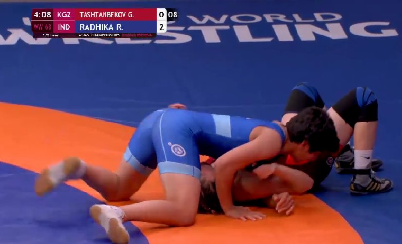 #Wrestling 🤼‍♀ Update: 🇮🇳's Radhika rocks the mat, clinching her spot in the Final of 68 kg WW event. She's up against the powerhouse Nonoka Ozaki 🇯🇵 for gold 🥇! Meanwhile 🇮🇳's Shivanee Pawar (50 kg) and Pushpa (59 kg) will fight for Bronze 🥉and Tamanna (55 kg) and Priya