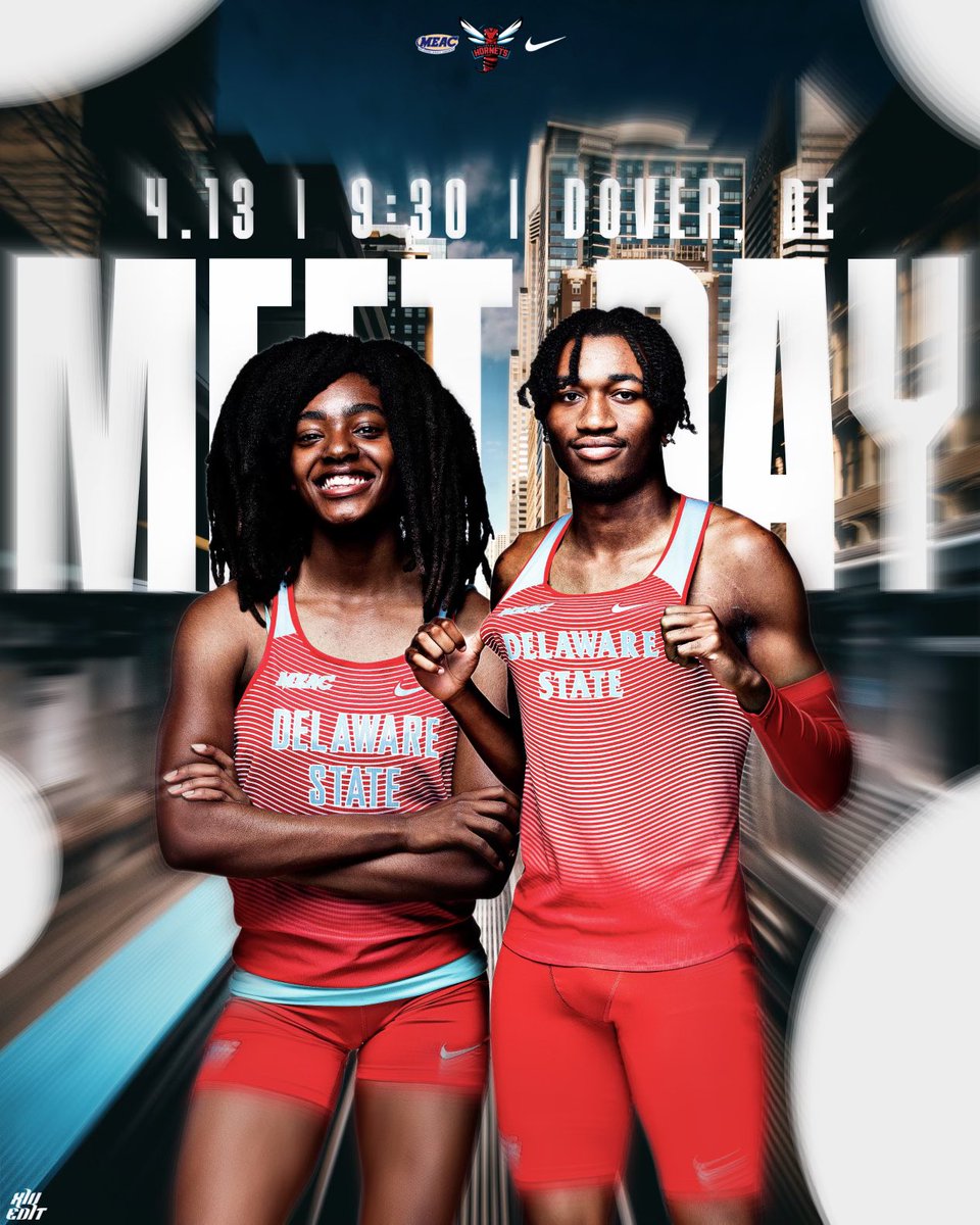 🗣️Meet Day🏃🏽‍♀️🏃🏾💨
📍Dover, DE.
⏰9:30 A.M.
🏟️ Alumni Stadium 

#GoHornets #MakeAStatement #LeagacyandPride