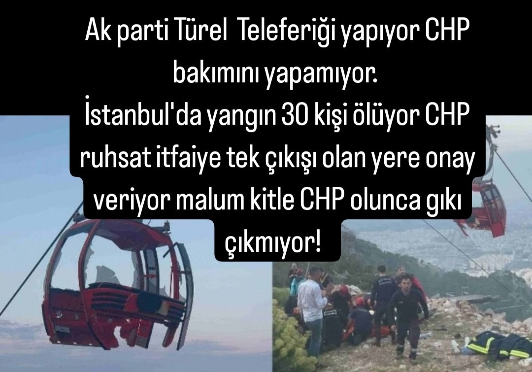 Laik olduğunuz gibi yönetilirsiniz🙄 Ak parti olunca kıyameti koparanlar CHP'li olunca sus pus can değerinizi anlayın. Menderes Türel / #ALTIN / #tecavüz / Vergi / #teleferik / ASELSAN / AKP'li / Antalya'nın Konyaaltı / Muhittin Böcek / Osman Gökçek / #kaza / Çorlu . Marmaray