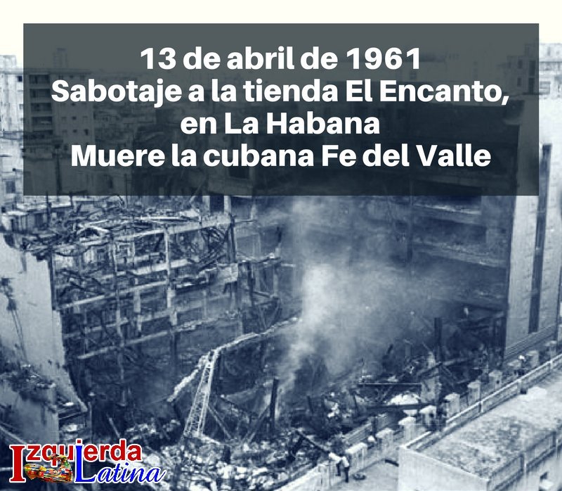 Saludos desde #Maisí, extremo más oriental de #Cuba. Hoy recordamos el cruel atentado a la tienda #ElEncanto en la #Habana, donde perdiera la vida la cubana Fe del Valle. #NoAlTerrorismo #CubaViveEnSuHistoria #Cuba #Guantánamo #IzquierdaLatina #GuerrerosDelGuaso @DiazCanelB