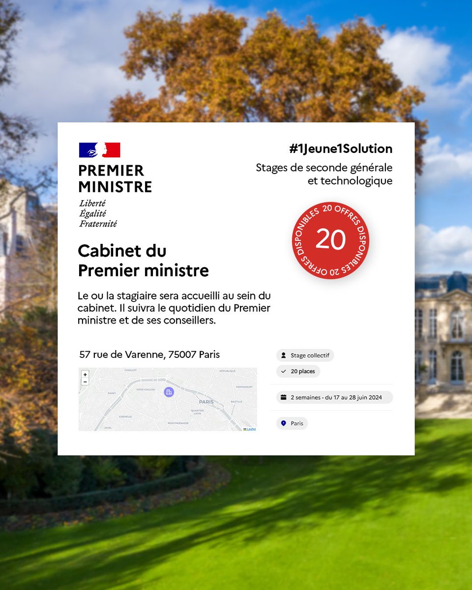 Élève en seconde générale et technologique ? Nous recrutons. 👀

Juste ici : bit.ly/stage-de-secon…. 🇫🇷🇪🇺