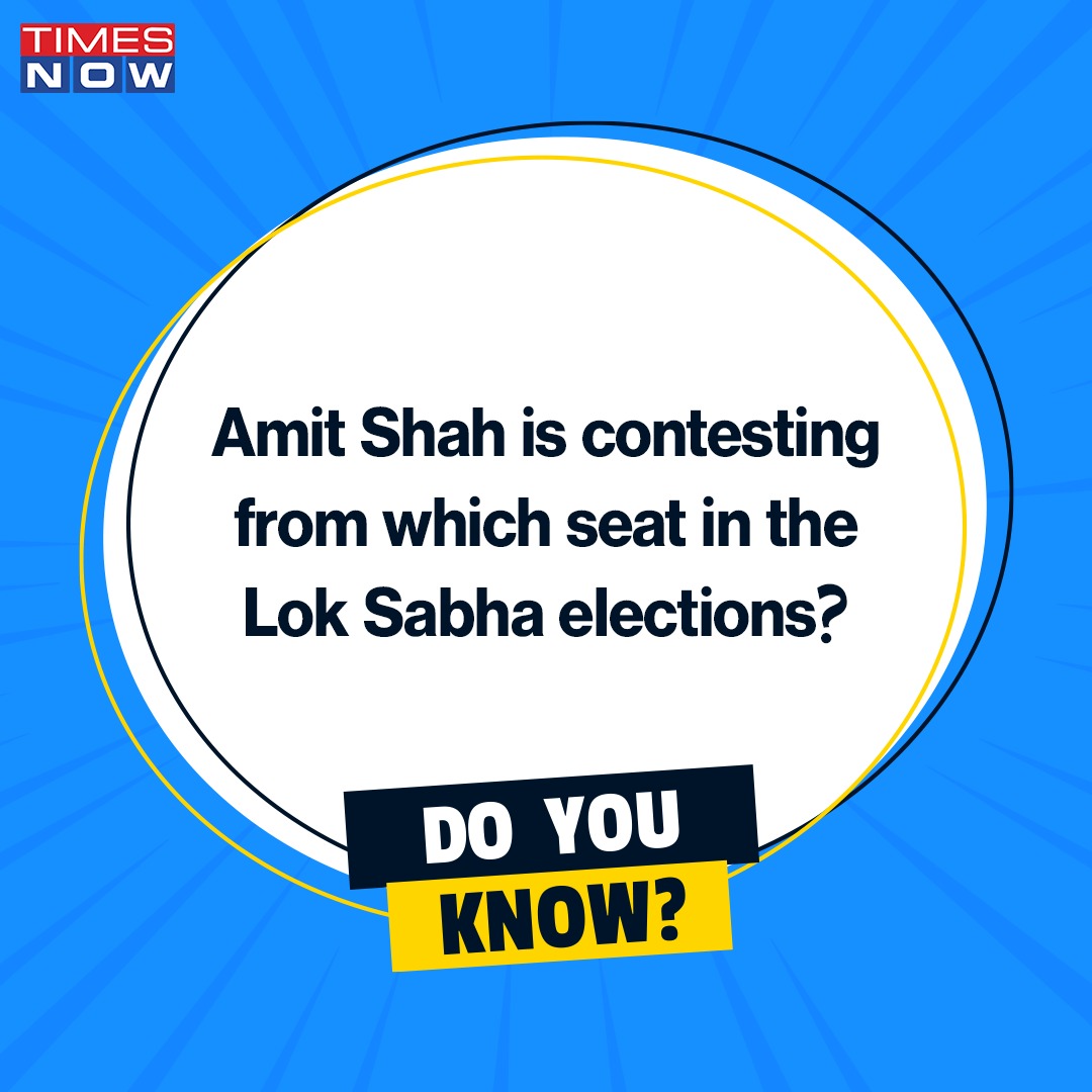 🚨 Quiz Alert! 🧠 Test your political knowledge: Amit Shah is contesting from which seat in the Lok Sabha elections? Share your answers with us in the comments! ⏰ Find out if you're right at 6 PM! Don't miss it! #ElectionsWithTimesNow #June4WithTimesNow #Quiz